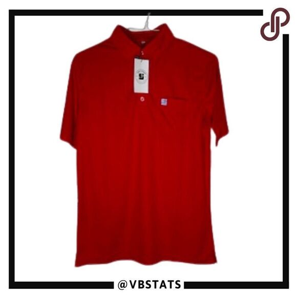 Cody Stevens Engine Red Short Sleeve Polo in Size Medium (NWT) - Picture 1 of 6